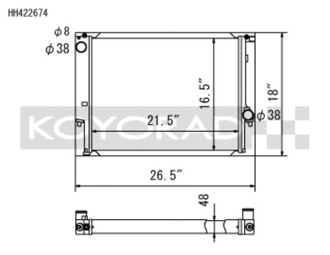 Koyo 88-99 BMW 3-Series inc. E36 M3 (MT / 6 Cyl. ONLY) Radiator thumbnail 4