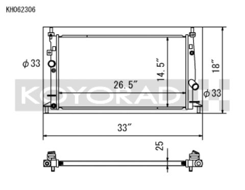 Koyo 10-14 Mazda Mazda3/Mazdaspeed3 2.3L/2.5L I4 Radiator thumbnail 3