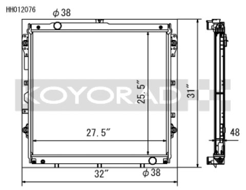 Koyo Toyota 10-13 Tundra 4.6L/07-13 Tundra 5.7L V8 (AT) Racing Radiator *Requires SK-C13* thumbnail 1