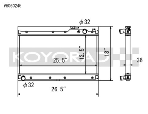 Koyo 89-97 Mazda MX-5 Miata 1.6/1.8L (MT) Radiator thumbnail 1