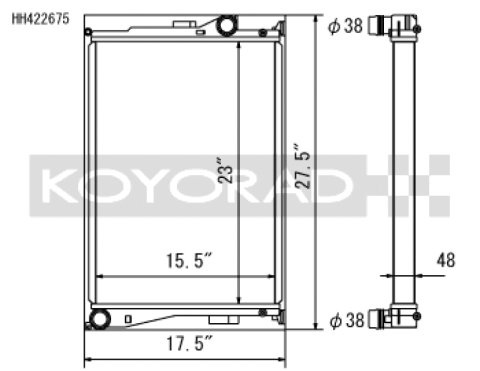 Koyo 01-06 BMW E46 M3 3.2L I6 Radiator thumbnail 4