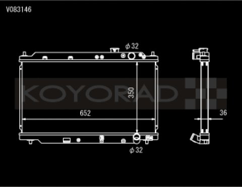 Koyo 94-01 Acura Integra (MT w/ Showa/Denso OEM) Radiator thumbnail 3