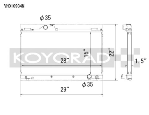 Koyo 01-05 Lexus IS300 (w/ Manual Transmission) Racing Radiator thumbnail 1