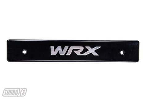 Turbo XS 15-17 Subaru WRX/STi Billet Aluminum License Plate Delete Black Machined WRX Logo thumbnail 1