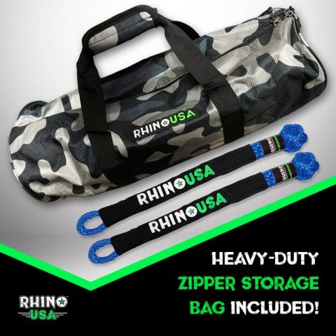 Rhino USA 7/8In X 30Ft Kinetic Rope Recovery Kit W/Soft Shackles (Blue) thumbnail 3