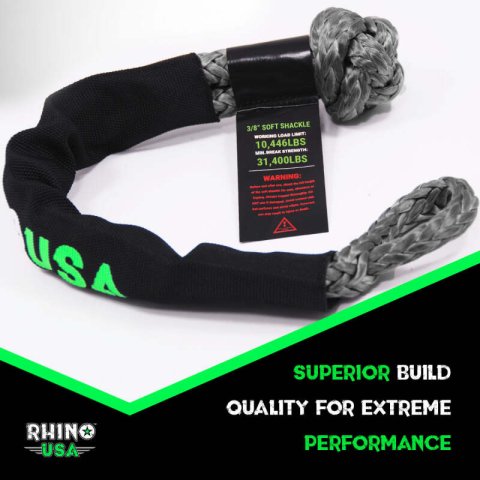 Rhino USA Synthetic Soft Shackle (2Pk 3/8InX22In) (Gray) thumbnail 3