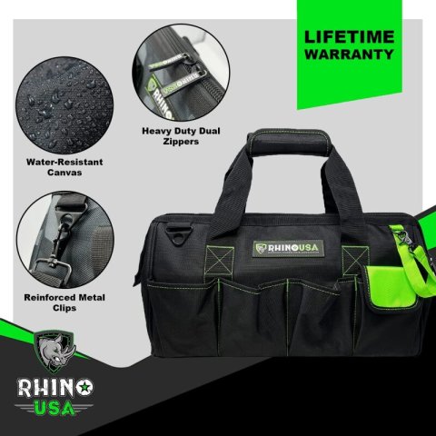 Rhino USA Heavy Duty Tool Bag (Black) thumbnail 5