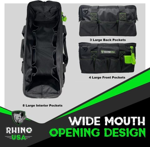 Rhino USA Heavy Duty Tool Bag (Black) thumbnail 7