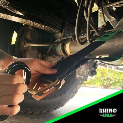 Rhino USA Axle Tie Down Straps (4-Pack) 2In X 38In - Black thumbnail 5
