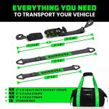 Rhino USA Heavy Duty Vehicle Tie Down Kit (Snap Hook) thumbnail 4