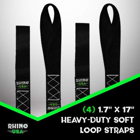 Rhino USA Soft Loops Motorcycle Tie-Down Set 4-Pack Black thumbnail 3