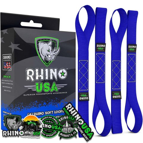 Rhino USA Soft Loops Motorcycle Tie-Down Set 4-Pack Blue thumbnail 1