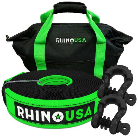 Rhino USA 30Ft Tow Strap/Shackles Combo thumbnail 1