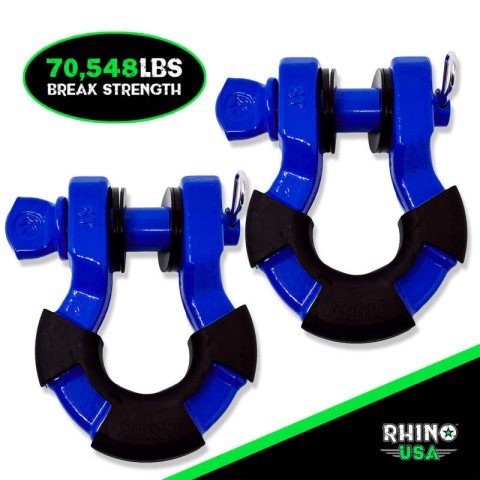 Rhino USA 8T Super Shackle 2-Pack (Blue) thumbnail 1