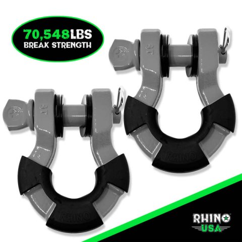 Rhino USA 8T Super Shackle 2-Pack (Gray) thumbnail 1