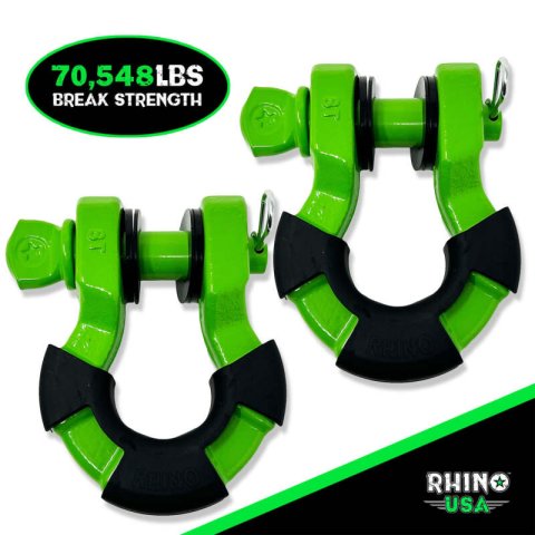 Rhino USA 8T Super Shackle 2-Pack (Green) thumbnail 5