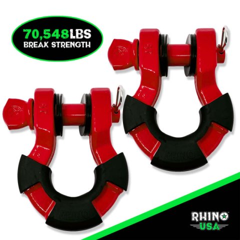 Rhino USA 8T Super Shackle 2-Pack (Red) thumbnail 1