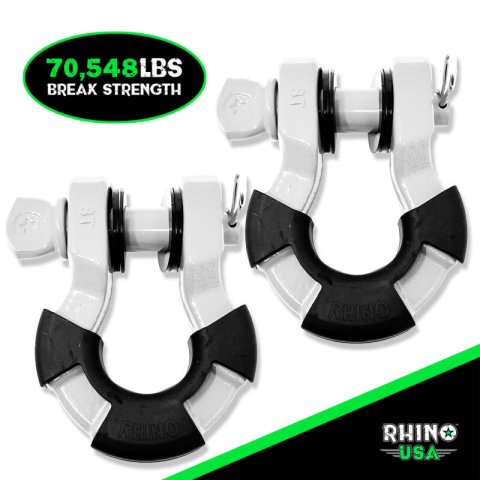 Rhino USA 8T Super Shackle 2-Pack (White) thumbnail 1