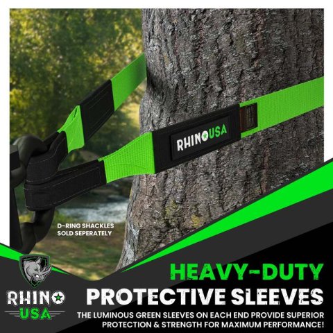 Rhino USA Recovery Tow Strap 3Inx20Ft (Green) thumbnail 3