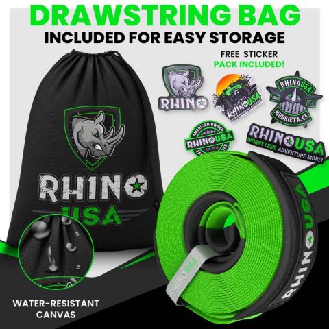Rhino USA Recovery Tow Strap 4Inx30Ft (Black) thumbnail 6