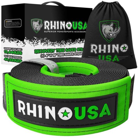 Rhino USA Recovery Tree Saver Strap 4Inx10Ft (Black) thumbnail 1