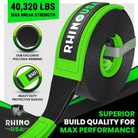 Rhino USA Recovery Tree Saver Strap 4Inx10Ft (Black) thumbnail 3