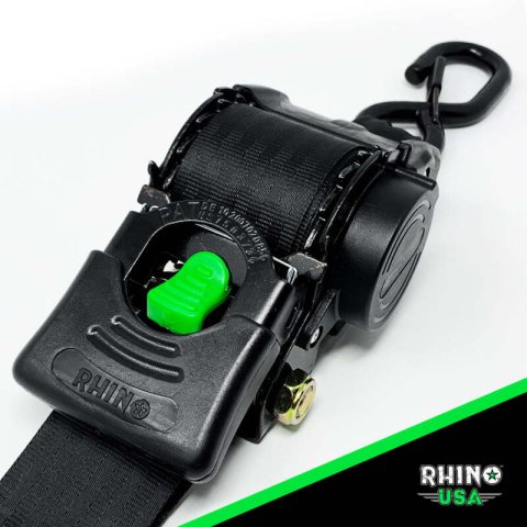 Rhino USA Retractable Ratchet Straps (2Pk 2Inx10Ft) Gray thumbnail 4