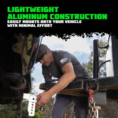Rhino USA 6In Heavy Duty Drop Hitch - 2In (Black) thumbnail 6