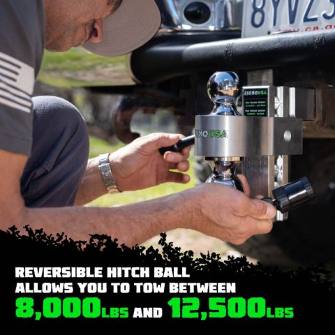 Rhino USA 6In Heavy Duty Drop Hitch - 2In (Black) thumbnail 7
