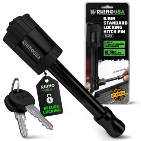 Rhino USA Locking Hitch Pin For 3In Class V Hitch thumbnail 1