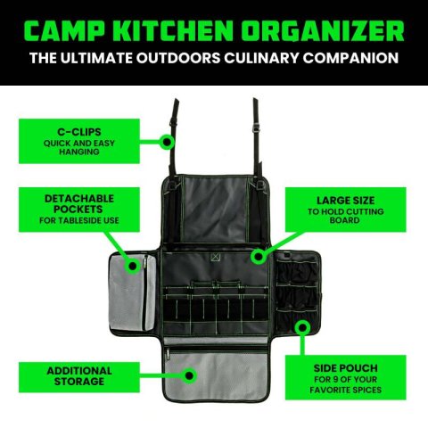 Rhino USA Camp Kitchen Organizer Bag (Black) thumbnail 5