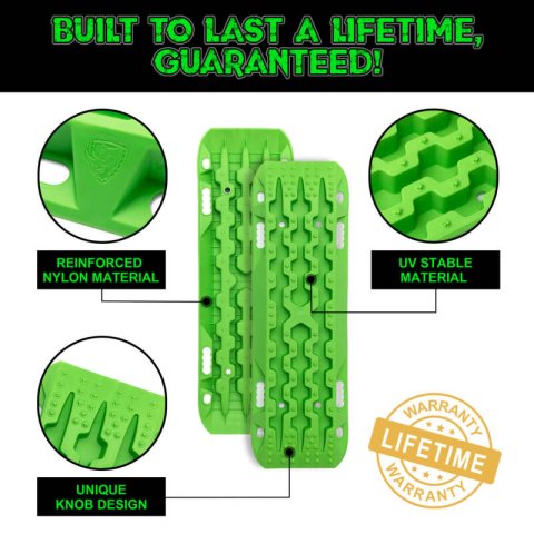 Rhino USA Recovery Traction Boards - Green (Pair) thumbnail 4
