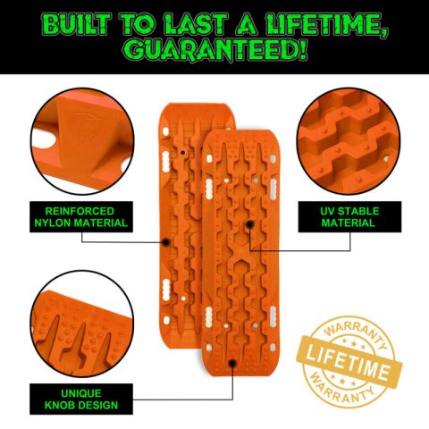 Rhino USA Recovery Traction Boards - Orange (Pair) thumbnail 3