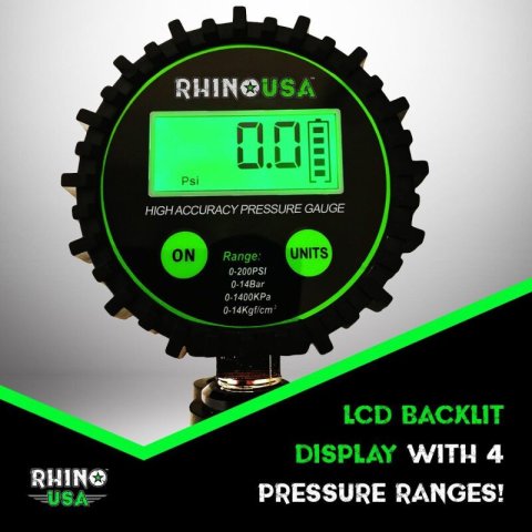 Rhino USA 200 Psi Digital Tire Inflator Gauge thumbnail 3