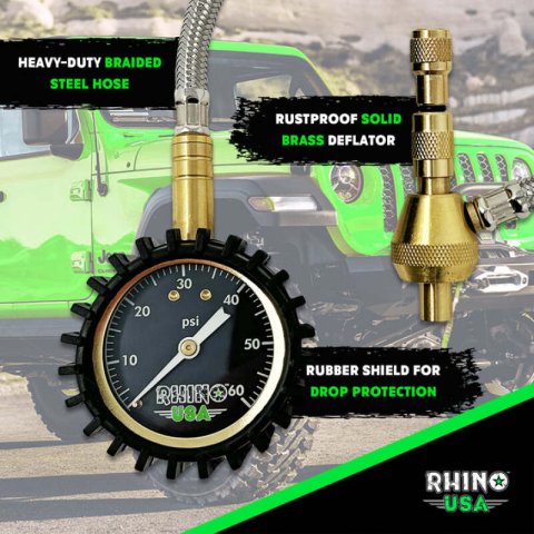 Rhino USA 60Psi Tire Deflator Gauge thumbnail 3