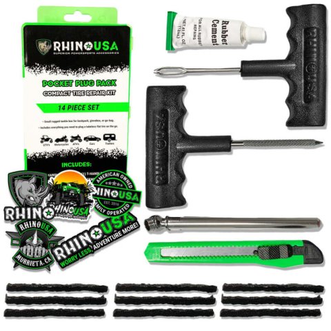 Rhino USA 14-Piece Compact Tire Repair Plug Kit thumbnail 1