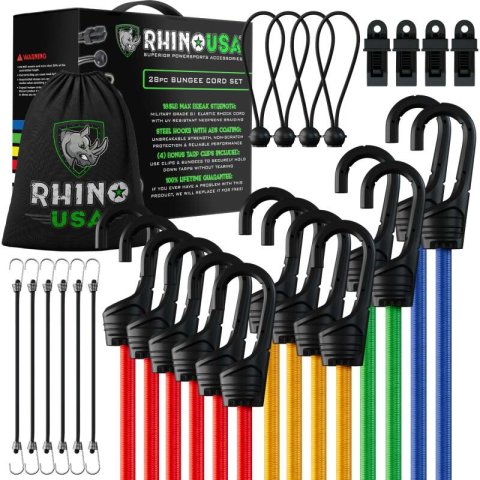 Rhino USA 28Pc Bungee Cord Assortment thumbnail 1