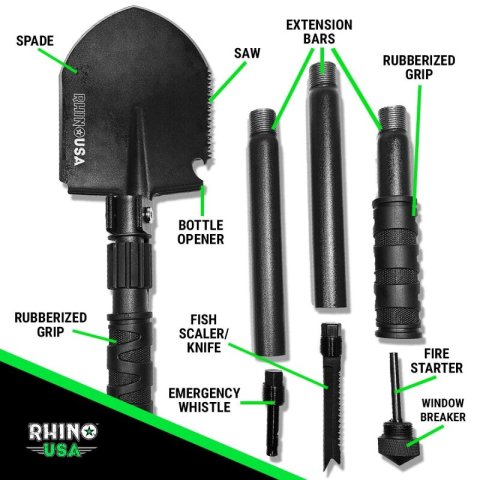Rhino USA Ultimate Survival Shovel thumbnail 3
