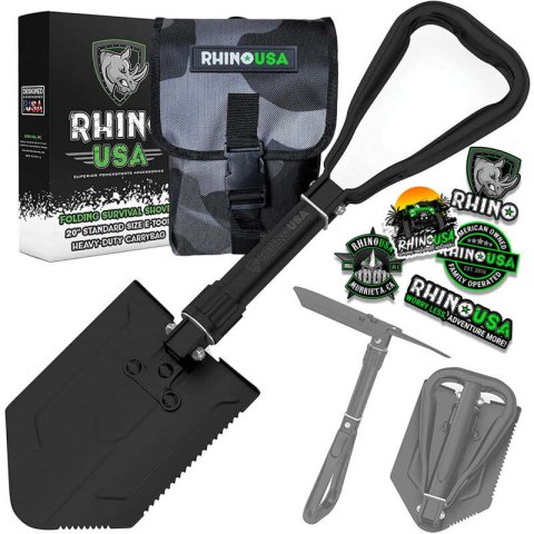 Rhino USA Folding Recovery Shovel W/Pick thumbnail 1