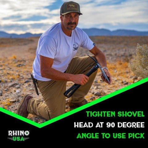 Rhino USA Folding Recovery Shovel W/Pick thumbnail 5