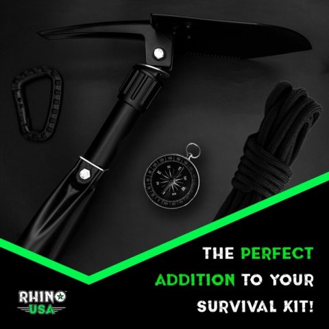 Rhino USA Folding Recovery Shovel W/Pick thumbnail 7