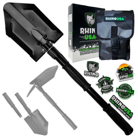 Rhino USA Straight Handle Recovery Shovel W/Pick thumbnail 1