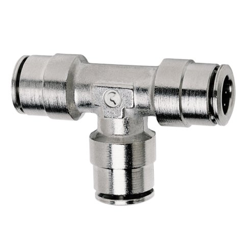 Firestone Union Tee 3/8in. Nickel Push-Lock Air Fitting - 25 Pack (WR17603105) thumbnail 1