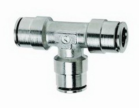 Firestone Union Tee 1/4in. Nickel Push-Lock Air Fitting - 25 Pack (WR17603025) thumbnail 3