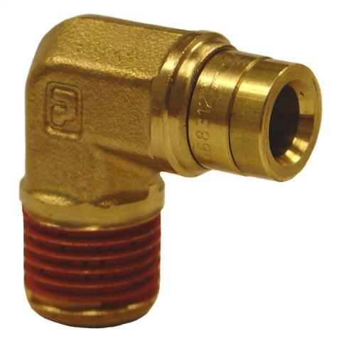 Firestone Male 1/4in. Push-Lock x 1/8in. NPT 90 Degree Elbow Air Fitting - 25 Pack (WR17603128) thumbnail 1