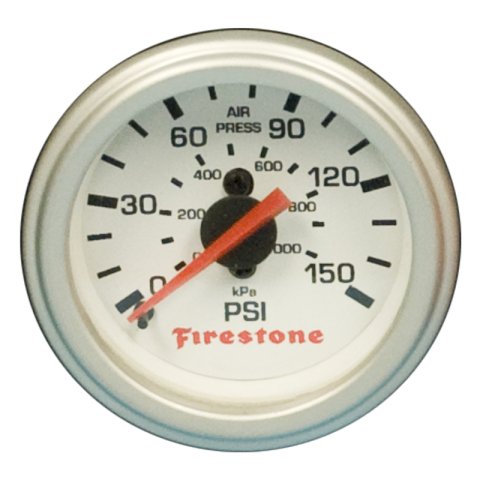 Firestone Replacement Single Pressure Gauge - White Face (For PN 2225 / 2229 / 2196) (WR17609181) thumbnail 1
