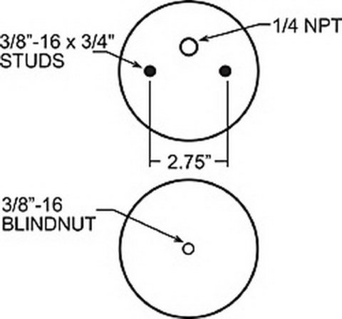 Firestone Ride-Rite Replacement Bellow 224C (For Kit PN 2040/1130/2601/2598/2580/2170) (W217606873) thumbnail 1