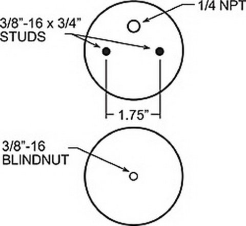 Firestone Ride-Rite Replacement Bellow 267C (For Kit PN 2071 / 2100 / 2153 / 2170) (W217606781) thumbnail 1
