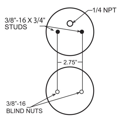 Firestone Ride-Rite Replacement Bellow 224C (For Kit PN 0830/2080/2032/2068) (W217606859) thumbnail 1