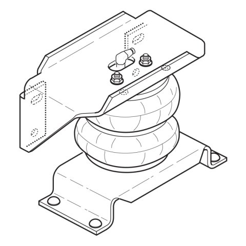 Firestone Ride-Rite Air Helper Spring Kit Rear Ford F550 / Ram 4500/5500 (W217602404) thumbnail 1